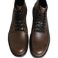 Brown Perugino Leather Men Ankle Boots Shoes