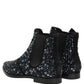 Black Embellished Chelsea Ankle Boots Shoes