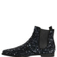 Black Embellished Chelsea Ankle Boots Shoes