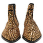 Gold Embellished Chelsea Ankle Boots Shoes