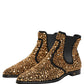 Gold Embellished Chelsea Ankle Boots Shoes