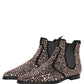 Silver Embellished Chelsea Ankle Boots Shoes