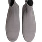 Gray Stretch Mesh Men Ankle Boots Shoes