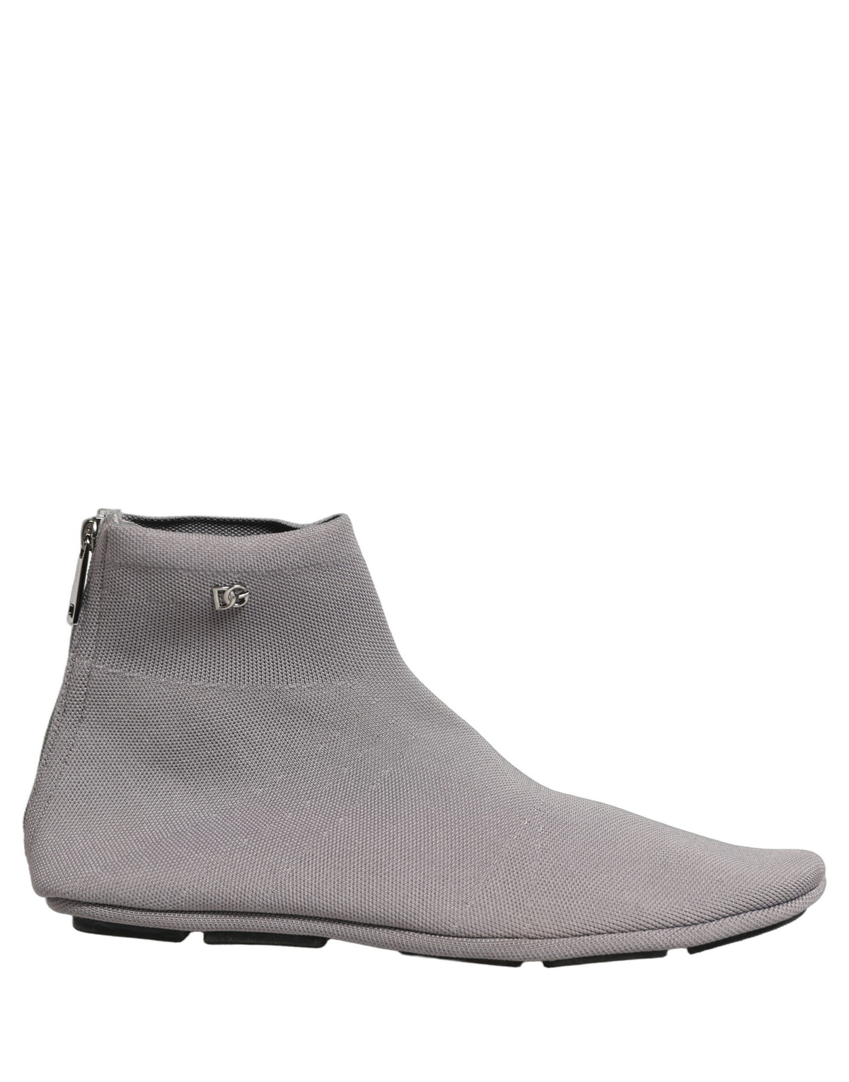 Gray Stretch Mesh Men Ankle Boots Shoes