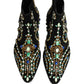 Black Embellished Chelsea Ankle Boots Shoes