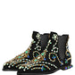 Black Embellished Chelsea Ankle Boots Shoes