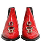 Red Embellished Chelsea Men Ankle Boots Shoes
