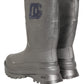 Metallic Silver Pull On Rain Boots Men Shoes