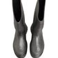 Metallic Silver Pull On Rain Boots Men Shoes