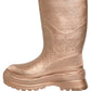 Rose Gold PVC Pull On Rain Boots Men Shoes