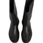 Black PVC Pull On Rain Boots Men Shoes