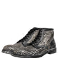 Black Leather Runway Studs Ankle Boots Shoes