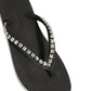 Black Embellished Rubber Flip Flops Men Shoes