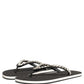 Black Embellished Rubber Flip Flops Men Shoes