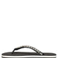 Black Embellished Rubber Flip Flops Men Shoes
