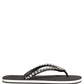 Black Embellished Rubber Flip Flops Men Shoes