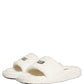 White Faux Fur Flats Men Slides Sandals Shoes