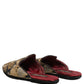 Black Floral Jacquard Flats Sandals Men Shoes