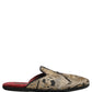 Black Floral Jacquard Flats Sandals Men Shoes