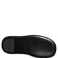 Black Crystal Embellished Platform Men Slides Shoes