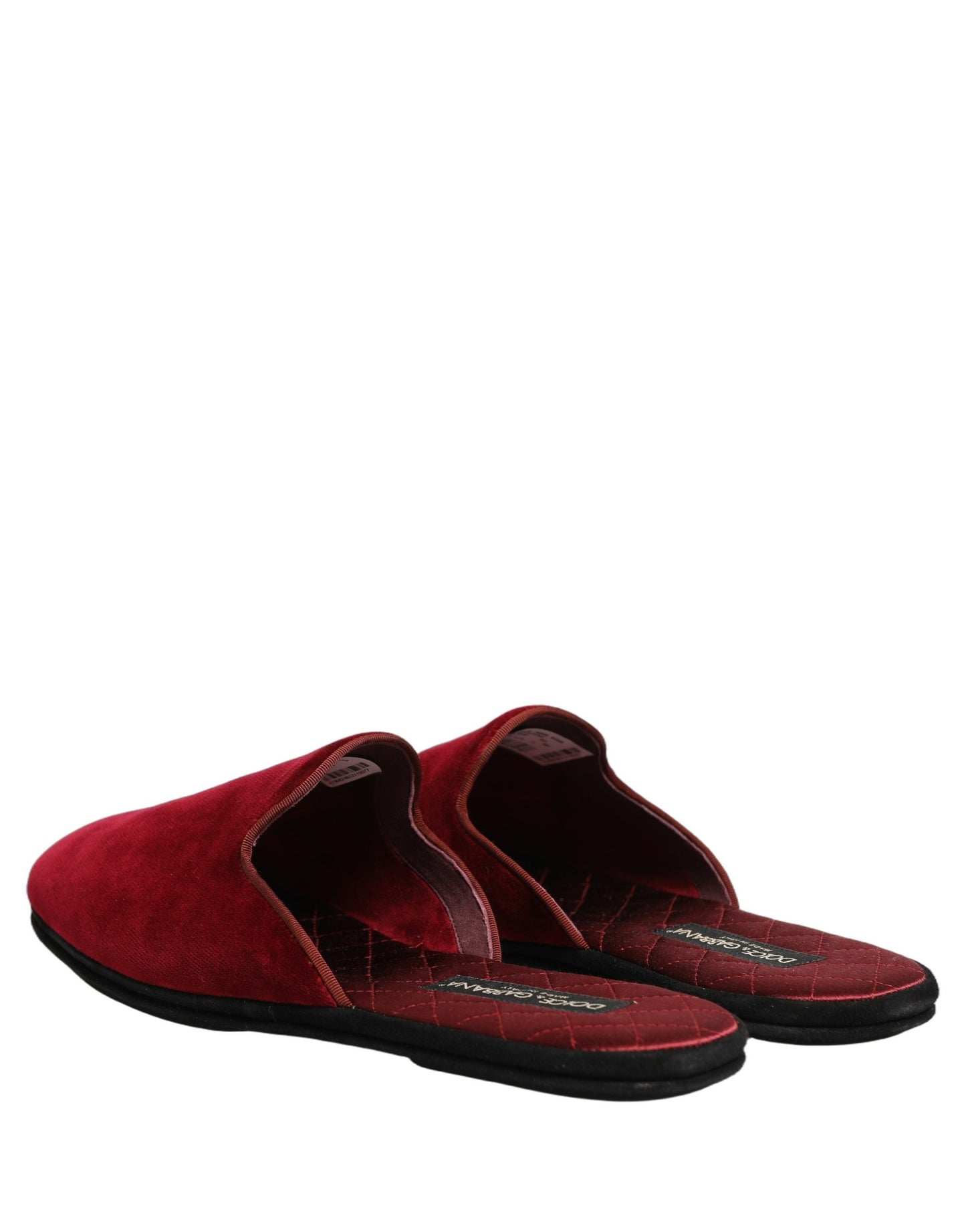 Red Suede Slides Flat Slipper Men Shoes