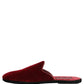 Red Suede Slides Flat Slipper Men Shoes