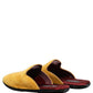 Yellow Suede Slides Flat Slipper Men Shoes