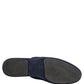 Blue Suede Slides Flat Slipper Men Shoes