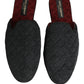 Black Floral Brocade Slides Slippers Shoes