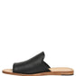 Brown Leather Slides Sandals Flats Men Shoes