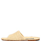 Beige Straw Raffia Slides Sandals Flats Shoes
