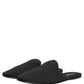 Black Suede Slides Flat Slipper Men Shoes