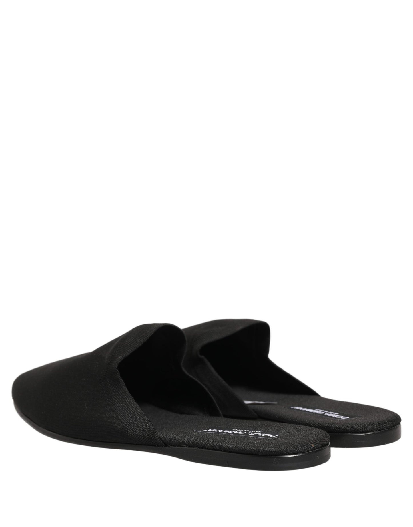 Black Suede Slides Flat Slipper Men Shoes