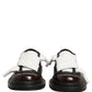 Brown Leather Slip On Flat Sandals Men Shoes