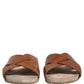 Brown Calf Leather Slides Sandals Shoes