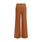 Orange Cotton Flared Pants