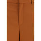 Orange Cotton Flared Pants