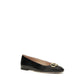 Black Calf Leather Bos Taurus Ballet Flats