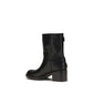 Black Calf Leather Bos Taurus Ankle Boots