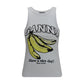 White Cotton Sleeveles T-Shirt
