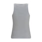 White Cotton Sleeveles T-Shirt