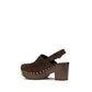 Brown Calf Leather Bos Taurus Clogs