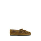 Beige Calf Leather Bos Taurus Slip-On Loafers