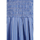 Blue Cotton Casual Dress