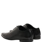 Black Leather Derby Dress Men Formal Shoes