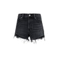 Black Cotton Short And Mini Shorts