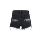 Black Cotton Short And Mini Shorts