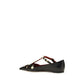 Black Goatskin Ballet Flats