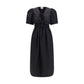 Black Cotton Casual Dress