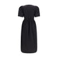 Black Cotton Casual Dress